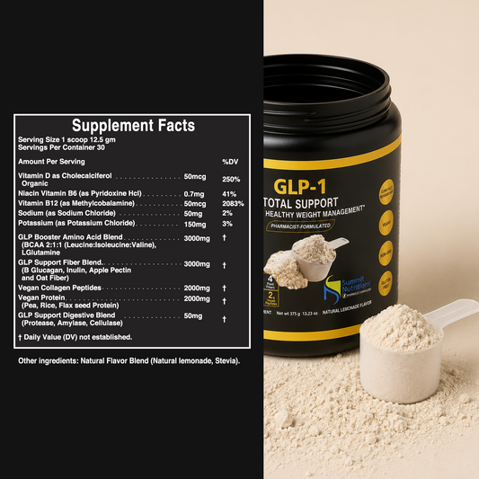 GLP-1 Total Support Powder | With Fiber, Protein, and Collagen (30 Servings)