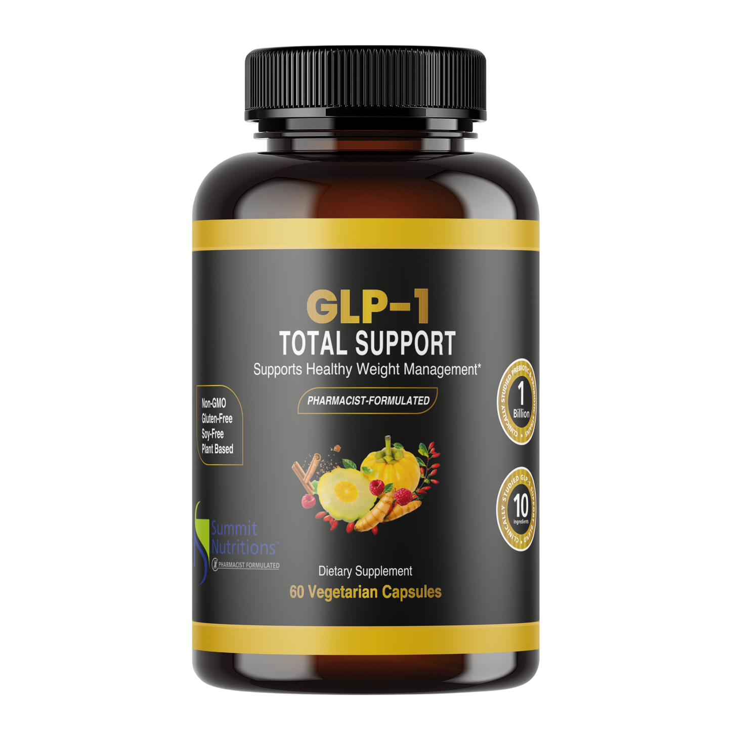 GLP-1 Total Support Capsules | 1 Billion Prebiotics and Probiotics Blend (30 Servings)