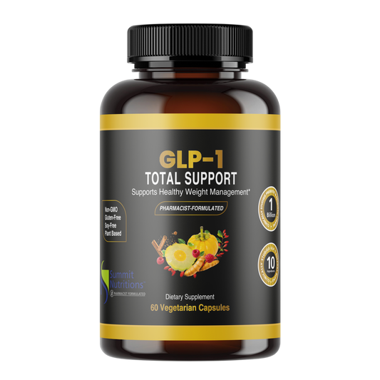 GLP-1 Total Support Capsules | 1 Billion Prebiotics and Probiotics Blend (30 Servings)