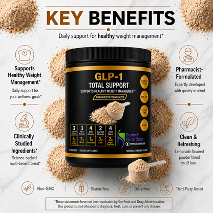 GLP-1 Total Support Powder | With Fiber, Protein, and Collagen (30 Servings)