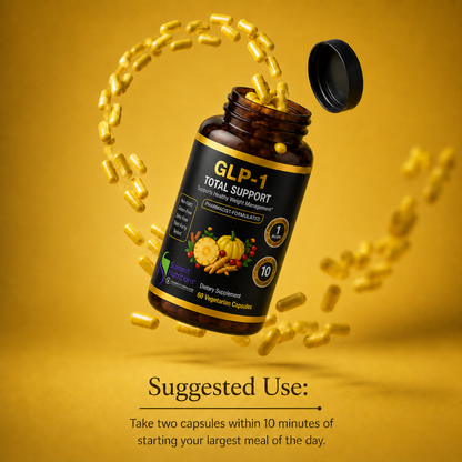 GLP-1 Total Support Capsules | 1 Billion Prebiotics and Probiotics Blend (30 Servings)