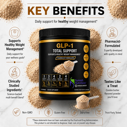 GLP-1 Total Support Powder | With Fiber, Protein, and Collagen (30 Servings)