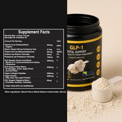 GLP-1 Total Support Powder | With Fiber, Protein, and Collagen (30 Servings)